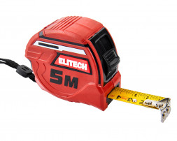 Рулетка Elitech 310301, 5 м, 19 мм, магнитный зацеп, автостоп, утолщенное полотно