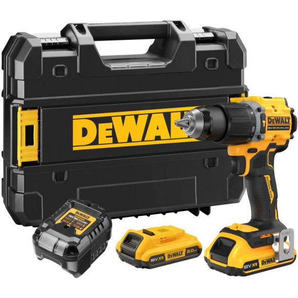   Ударная дрель-шуруповерт DEWALT DCD799D2T, 18 В, 1650 об/мин, 28050 уд/мин, с 2 АКБ 2 Ач и ЗУ, в кейсе TSTAK (DCD799D2T-QW)