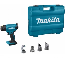 Тепловой пистолет(фен) аккумуляторный Makita DHG180ZK LXT 18В, 550 град., кейс, насадки, защита от перезапуска, без аккум. и з/у 