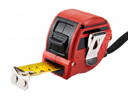 Рулетка Elitech 310302, 5 м, 25 мм, магнитный зацеп, автостоп, утолщенное полотно