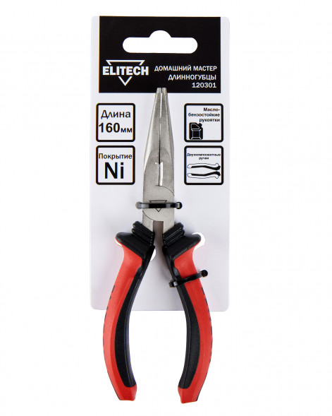Длинногубцы Elitech ДМ 120301, 160мм, комбинированные 