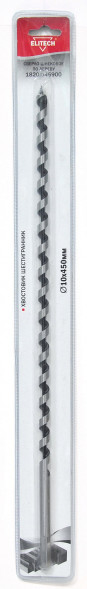 Сверло по дереву (10х450 мм) Elitech 1820.046900