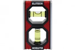 Уровень пузырьковый мини магнитный, 2 глазка Elitech 320201