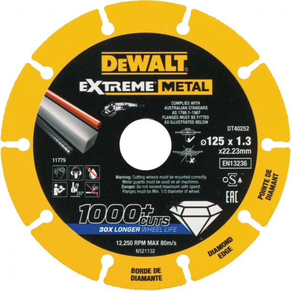 Диск алмазный 125х22.23мм DEWALT DT40252 (DT40252-QZ)