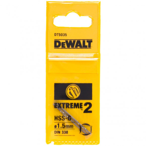 Сверло по металлу DEWALT EXTREME 2, 1.5x40x18 мм (DT5035-QZ)