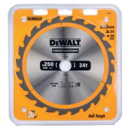 Диск пильный по дереву DEWALT CONSTRUCTION DT1956, 250х30х2 мм 
