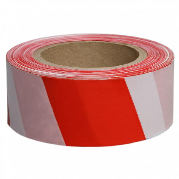 Лента для ограждений TDStels красно-белая, 75 мм 200 м