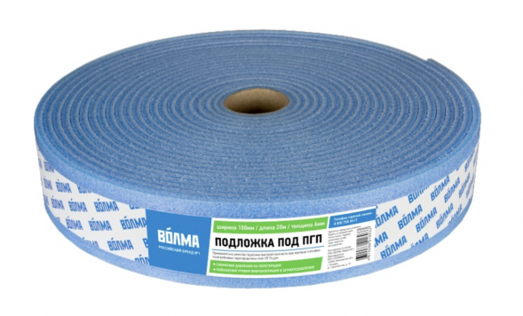 Подложка под ПГП Волма 100х6 мм, 20 м