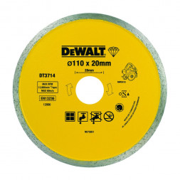 Диск алмазный сплошной (110х20 мм) для плиткореза DWC 410 DEWALT DT3714 (DT3714-QZ)