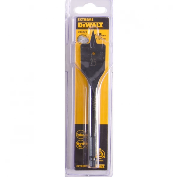 Сверло перьевое по дереву DEWALT EXTREME DT4771, 25х152 мм 