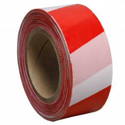 Лента для ограждений TDStels красно-белая, 75 мм 200 м (э)
