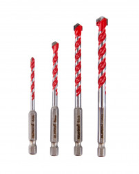 Набор сверл универсальных Multi Construction 4, 6, 8, 10 мм Elitech 1820.172000