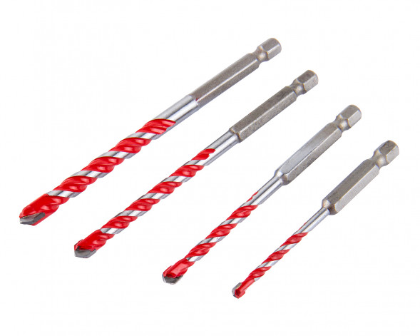 Набор сверл универсальных Multi Construction 4, 6, 8, 10 мм Elitech 1820.172000