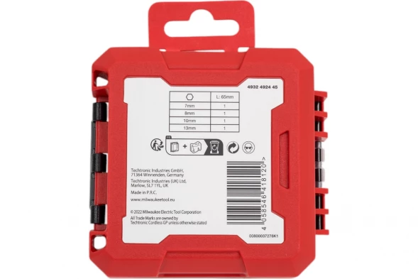 Насадки магнитные торцевые Milwaukee SHOCKWAVE 1/4&amp;quot;HEX, набор 4 шт, 7/8/10/13 мм GEN II 