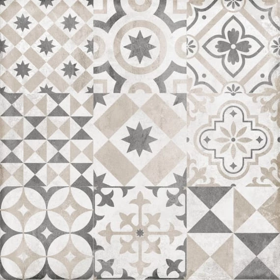 Керамогранит LB CERAMICS Цемент стайл, многоцветный орнамент (7246-0005), 45x45 