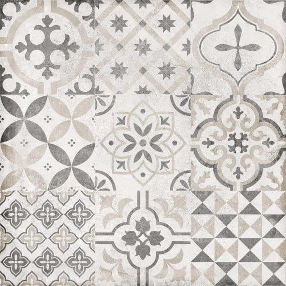 Керамогранит LB CERAMICS Цемент стайл, многоцветный орнамент (7246-0005), 45x45 