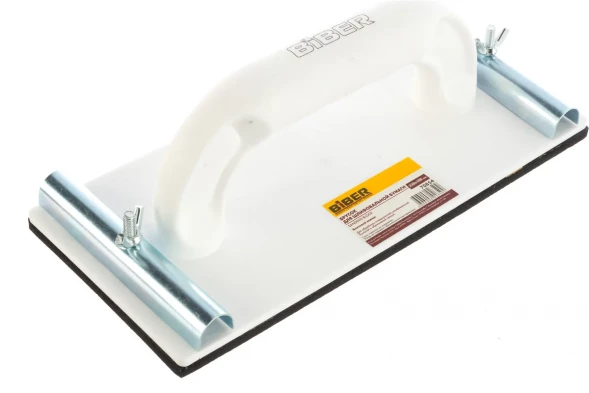 Брусок для шлифовальной бумаги Biber 70854 с зажимом 100х230 мм