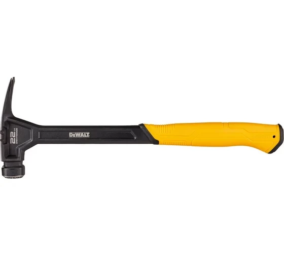 Молоток одноэлементный с прямым заострённым гвоздодёром DEWALT DWHT51005-0, 624 г.