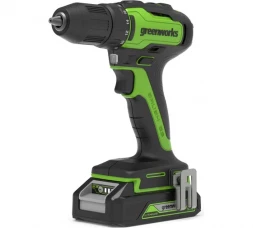 Дрель-шуруповерт аккумуляторная Greenworks GD24DD35K2, 24V, c 1хАКБ 2 А.ч и ЗУ в кейсе