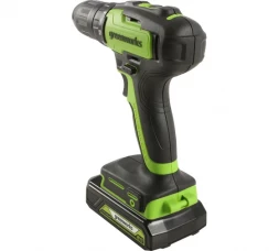 Дрель-шуруповерт аккумуляторная Greenworks GD24DD35K2, 24V, c 1хАКБ 2 А.ч и ЗУ в кейсе