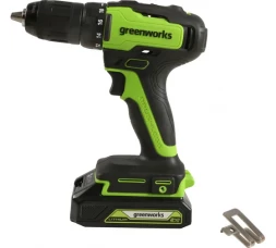 Дрель-шуруповерт аккумуляторная Greenworks GD24DD35K2, 24V, c 1хАКБ 2 А.ч и ЗУ в кейсе