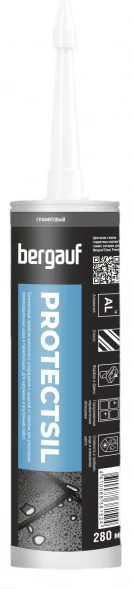  Затирка-герметик Bergauf Protectsil, графитовый, 280 мл