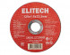Диск отрезной прямой, ф125x1.6x22.2 мм, для металла, нерж.стали Elitech 1820.172900