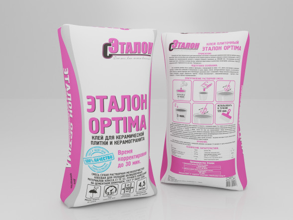 Клей для плитки ЭТАЛОН «OPTIMA», 25кг