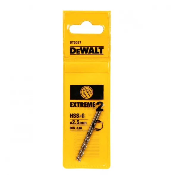 Сверло по металлу DEWALT EXTREME 2 DT5037, 2.5x57x30 мм (DT5037-QZ)