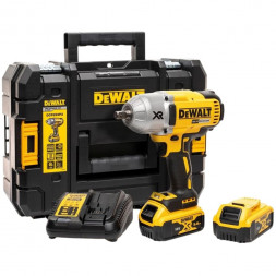 Гайковерт аккумуляторный DEWALT DCF899P2, 18 В, 950 Нм, 2400 уд/мин, с 2 АКБ 5 Ач и ЗУ, в кейсе TSTAK (DCF899P2-QW)