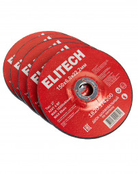 Диск обдирочный 150x6.0x22.2 мм, для металла Elitech 1820.174200 