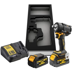 Гайковерт аккумуляторный DEWALT DCF921P2G, 18 В, 610 Нм, 3550 уд/мин, с 2 АКБ 5 Ач и ЗУ, в чехле (DCF921P2G-QW)