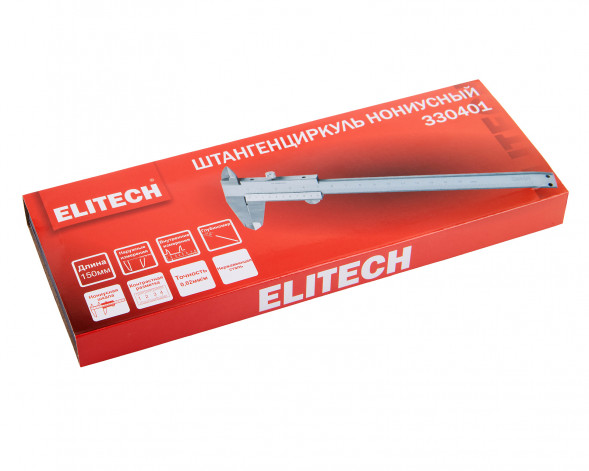 Штангенциркуль 150 мм, точность 0,02, с глубиномером Elitech 330401