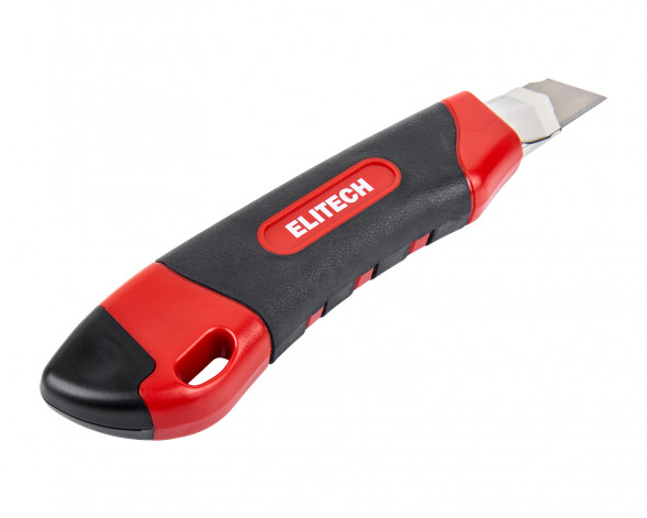 Нож строительный Elitech ДМ 410101, 18 мм, ABS пластик 