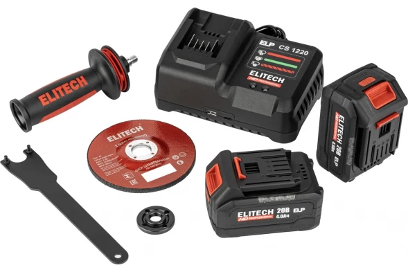 Шлифмашина угловая аккумуляторная удлиненная Elitech CAG 2012DSL (E2213.075.02)