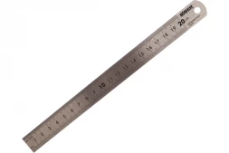 Линейка Biber 40161 200 мм нержавеющая сталь, двухсторонняя шкала