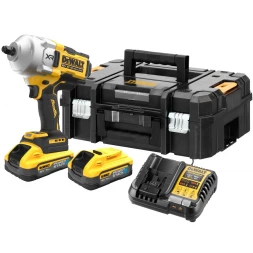 Гайковерт аккумуляторный DEWALT DCF961H2T, 18 В, 2372 Нм, 1890 уд/мин, с 2 АКБ 5 Ач и ЗУ, в кейсе TSTAK (DCF961H2T-QW)