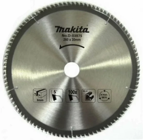 Диск пильный по алюминию (260х30 мм; Z100) для пил LS1013; LS1040 Makita D-03975