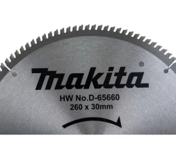 Диск пильный универсальный (260х30х2.6 мм; 120Т) Makita D-65660 
