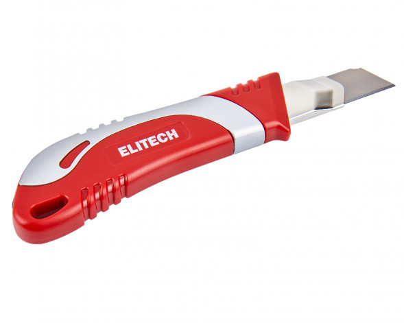 Нож строительный 18 мм, цинк и ABS пластик Elitech 410301