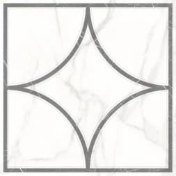 Керамогранит декор LB CERAMICS Каррара Нова, геометрия (7346-0002), 45x45