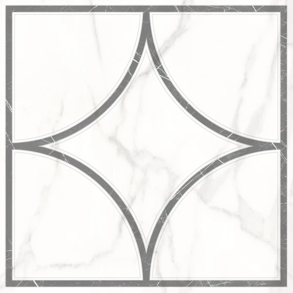 Керамогранит декор LB CERAMICS Каррара Нова, геометрия (7346-0002), 45x45