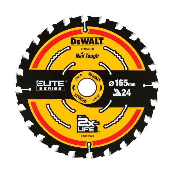 Пильный диск DEWALT DT10624 EXTREME, 165/20 мм, 24 зуба (DT10624-QZ)