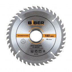 Диск пильный Biber 85248 185х30-20-16 z40, чистый рез