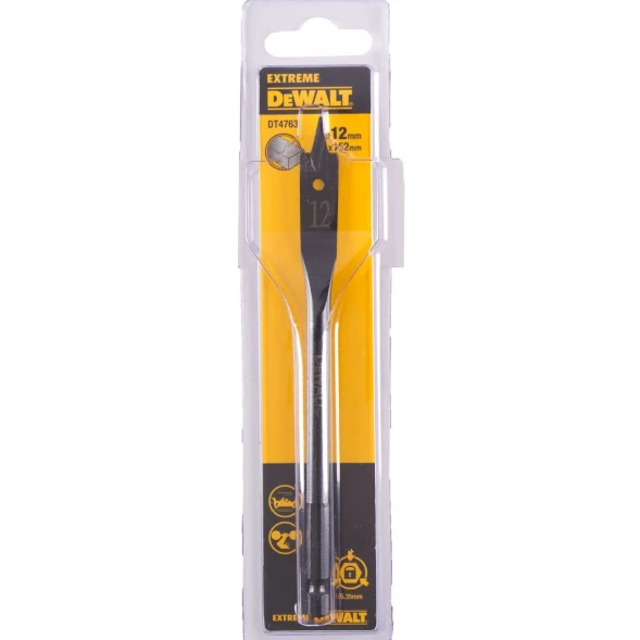 Сверло перьевое по дереву DEWALT DT4763 EXTREME IMPACT , 12x132x152 мм