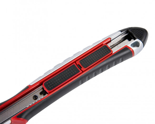 Нож строительный 9 мм, цинк и TPR покрытие Elitech 410401