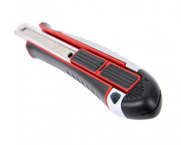 Нож строительный 9 мм, цинк и TPR покрытие Elitech 410401