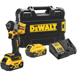 Гайковерт аккумуляторный DEWALT DCF922P2T, 18 В, 610 Нм, 3550 уд/мин, с 2 АКБ 5 Ач и ЗУ, в кейсе TSTAK (DCF922P2T-QW)