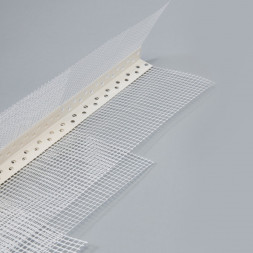 Профиль угловой ПВХ с армирующей сеткой Polinet 10 см х 15 см 2,5 м