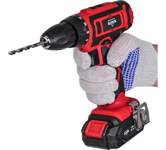  Дрель-шуроповерт аккумуляторная Elitech ДМ ДА 122СЛ (E2201.015.01)